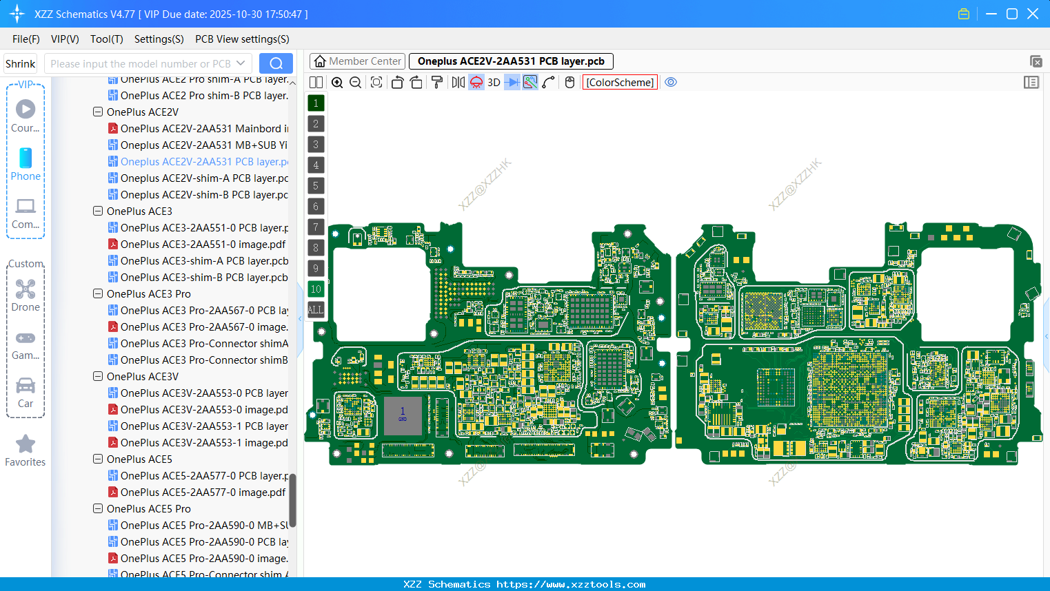 Oneplus ACE2V-2AA531 PCB Layer